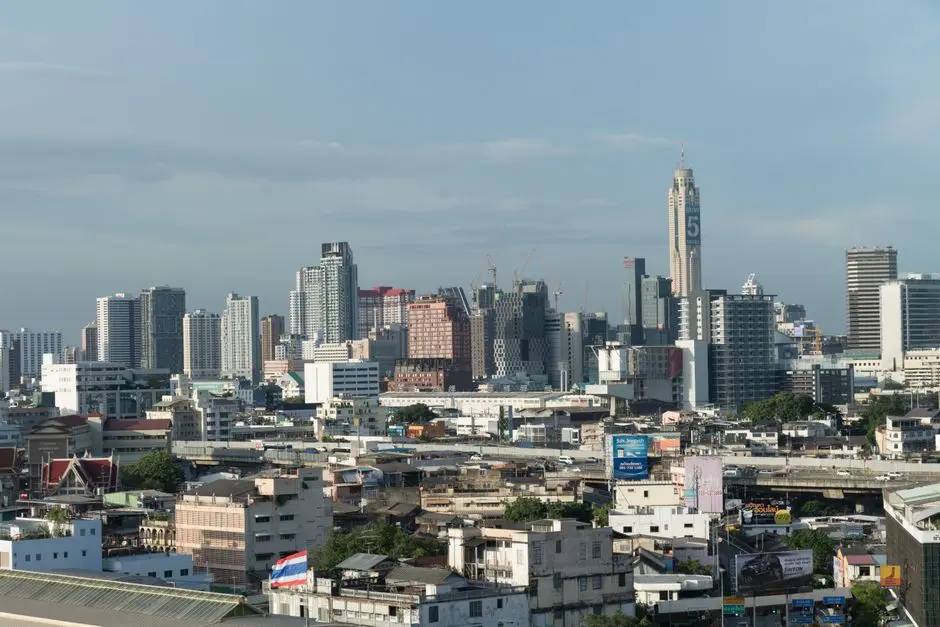 Stunning View Of Bangkok S Skyline With Baiyoke Tower Showcasing The U