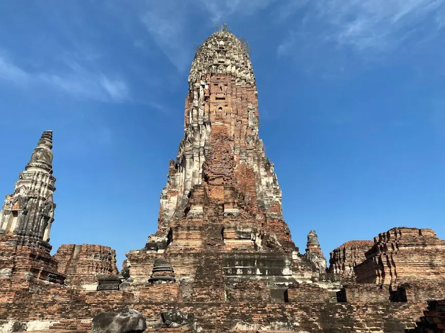 Stunning View Of Wat Phra Si Sanphet Temple Ruins In Ayutthaya Thailan