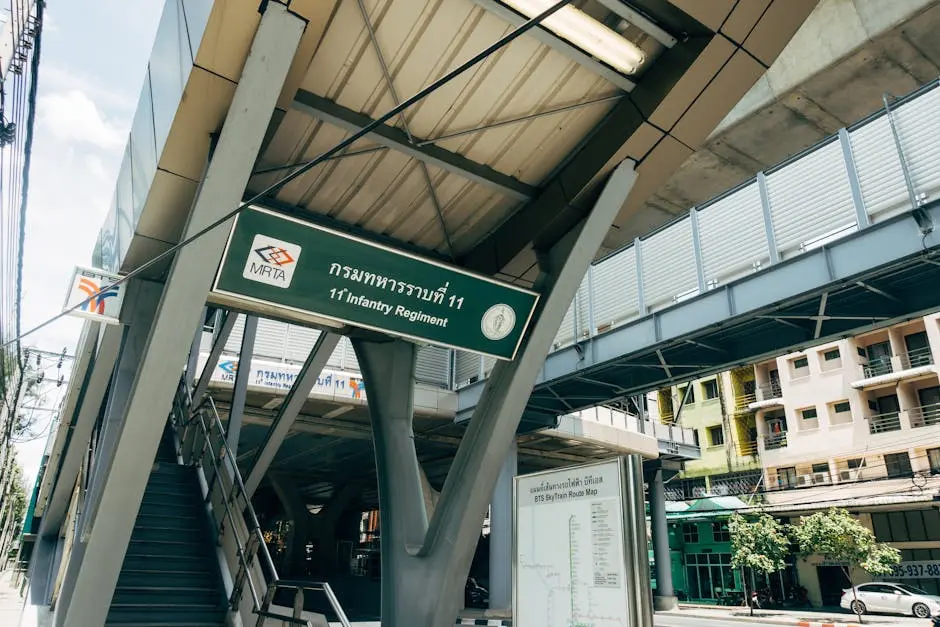 View Of The 11 Infantry Regiment Station In Bangkok Part Of The Mrta S